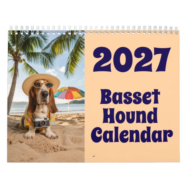 Calendário de Cachorro Basset Hound 2027 (Capa)