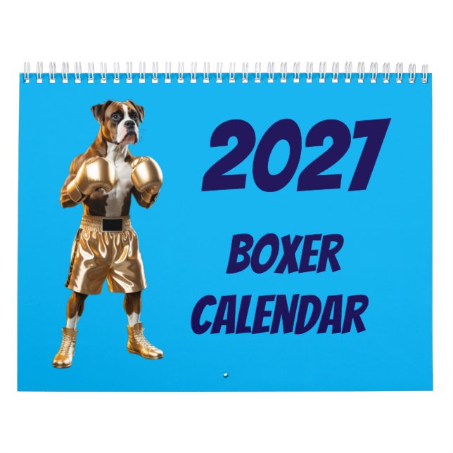 Calendário de Cachorro Boxer 2027 (Capa)