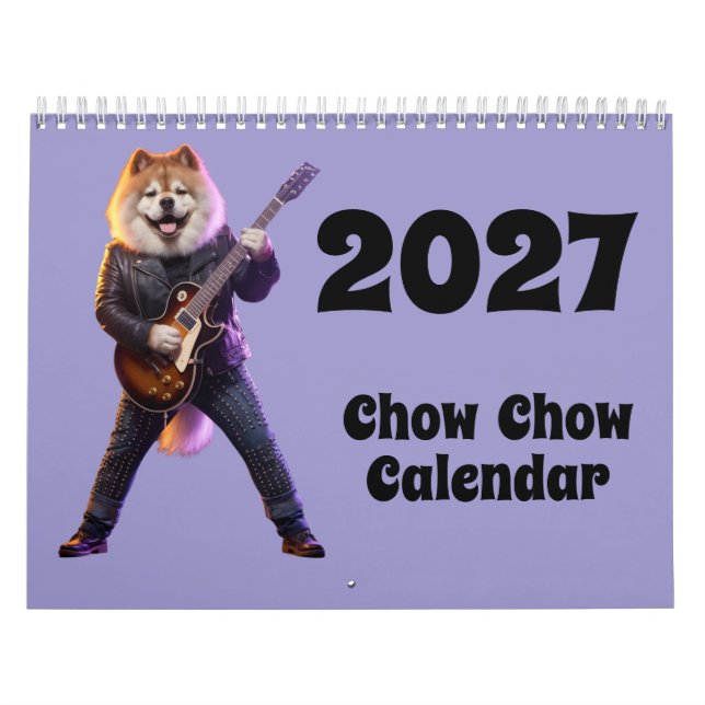 Calendário de Cachorro Chow Chow 2027 (Capa)