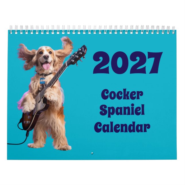 Calendário de Cachorro Cocker Spaniel 2027 (Capa)