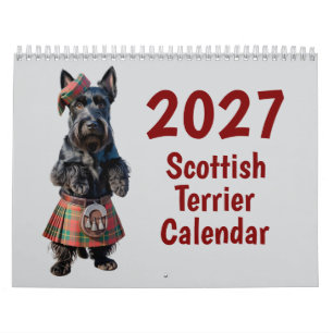 Calendário de Cachorro Scottish Terrier 2027