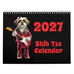 Calendário de Cachorro Shih Tzu 2027