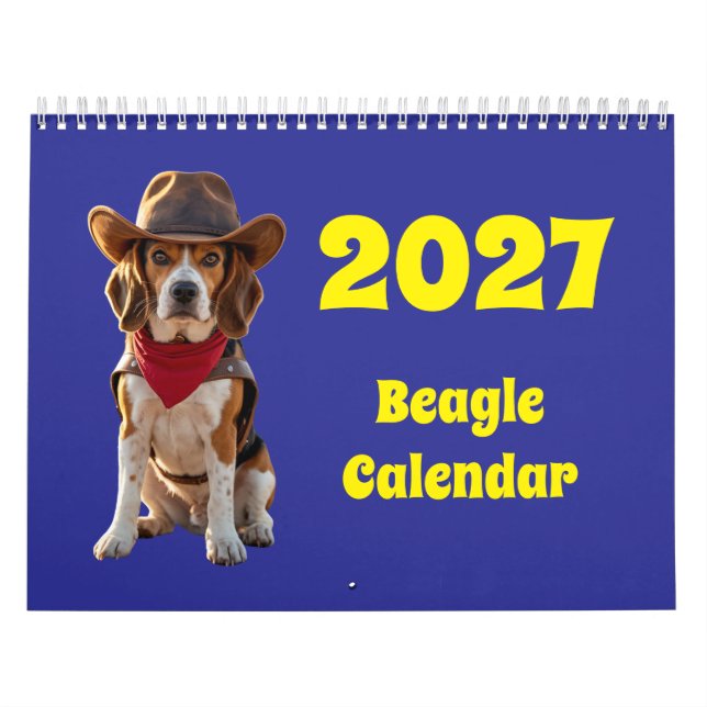 Calendário de Cães Beagle 2027 (Capa)