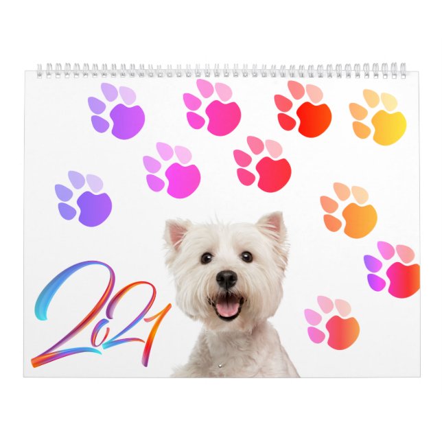Calendário De Cães Com Raça Diferente Por Mês (Capa)