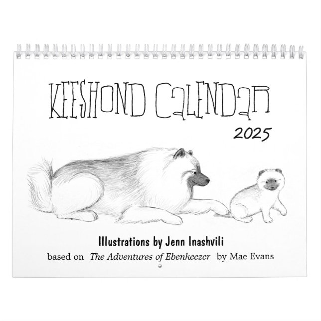 Calendário de Cães de Keeshond (Capa)