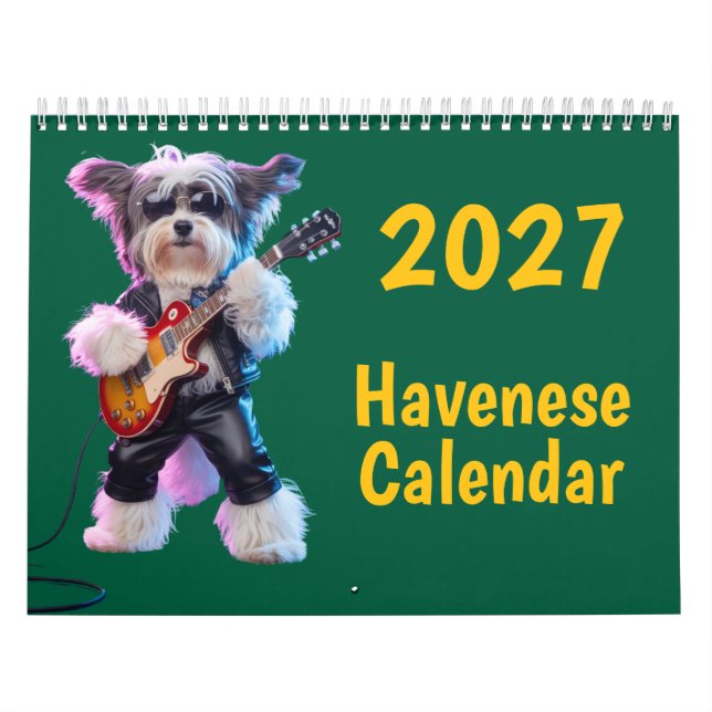 Calendário de Cães Havenese 2027 (Capa)
