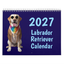 Calendário de Cães Labrador Retriever 2027