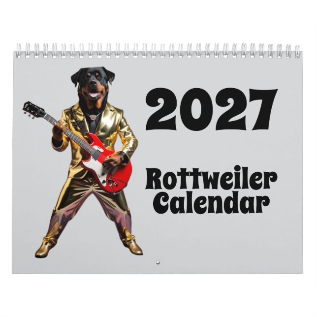 Calendário de Cães Rottweiler 2027 (Capa)