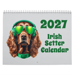 Calendário de Cães Setter Irlandês 2027