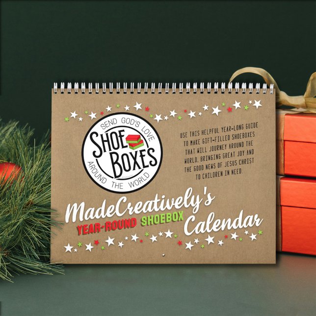 Calendário de Caixa de Sapato para o Ano Inteiro (This helpful guide will inspire you to make and collect items for shoeboxes all year long!)