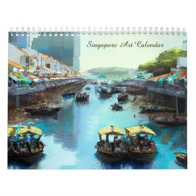 Calendário de Caixas Aquáticas de Arte de Singapur (Capa)