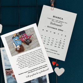 Calendário de caligrafia elegante proposta de madr