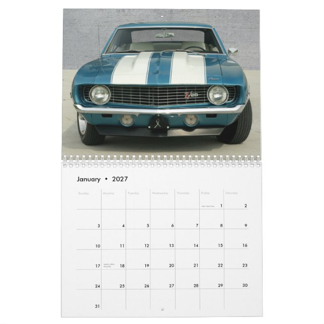 Calendário de Camaro (Jan 2027)
