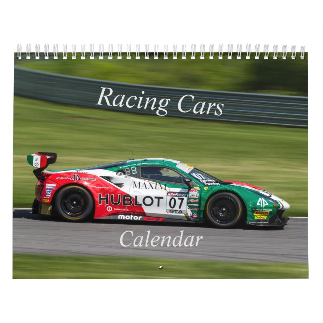 Calendário de Carros de Corrida (Capa)