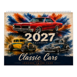 Calendário de Carros Musculosos Antigos