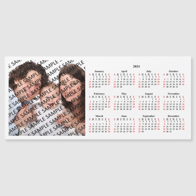 Calendário de Cartão Magnético Personalizado de Fo (Frente)