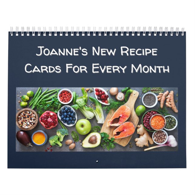 Calendário de Cartões de Receitas de 12 Meses de 2 (Capa)