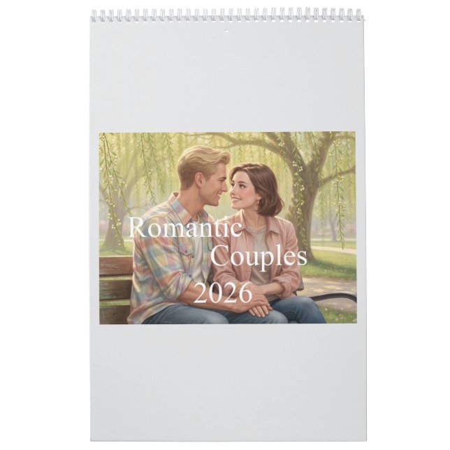 Calendário de Casais Românticos 2026 02B (Capa)