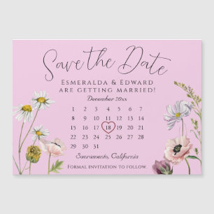 Calendário de Casamento da Flor Pálida Salva A Dat