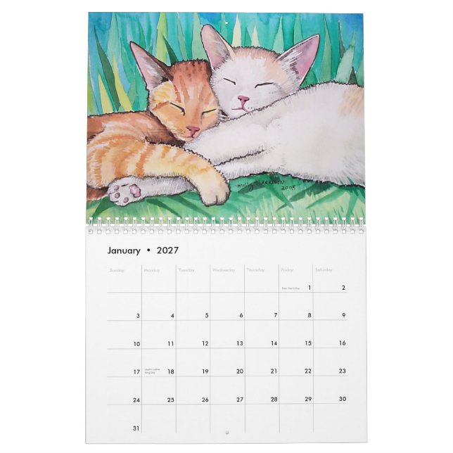 Calendário de Cat 2013 por Molly Harrison (Jan 2027)