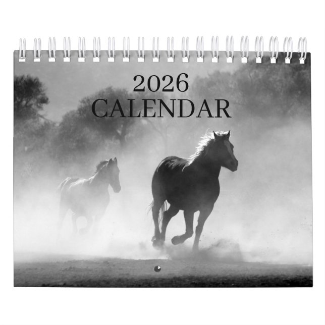 CALENDÁRIO DE CAVALOS SIMPLES 2026 (Capa)