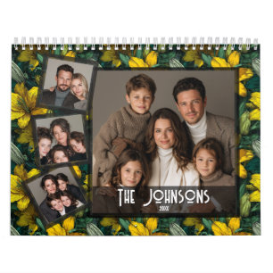 Calendário de Chá de Bebê com Motivo Floral de Ama