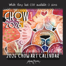 Calendário de Chow Art de 2026 de Sandra Miller