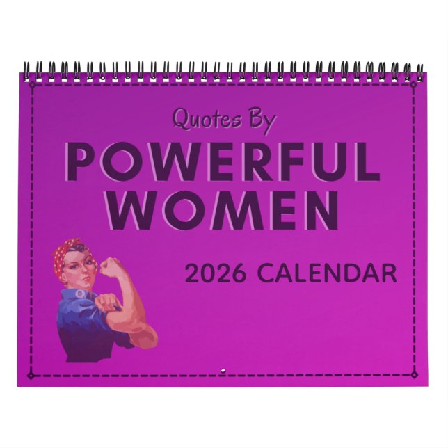 Calendário de Citações de Mulheres Poderosas 2026 (Capa)