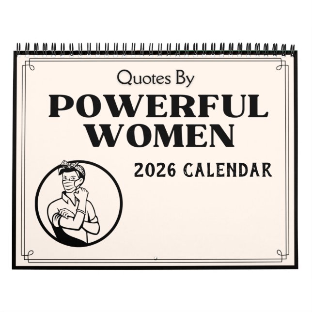 Calendário de Citações de Mulheres Poderosas 2026 (Capa)