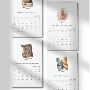 Calendário de Citações Elegantes com Fotos 2026