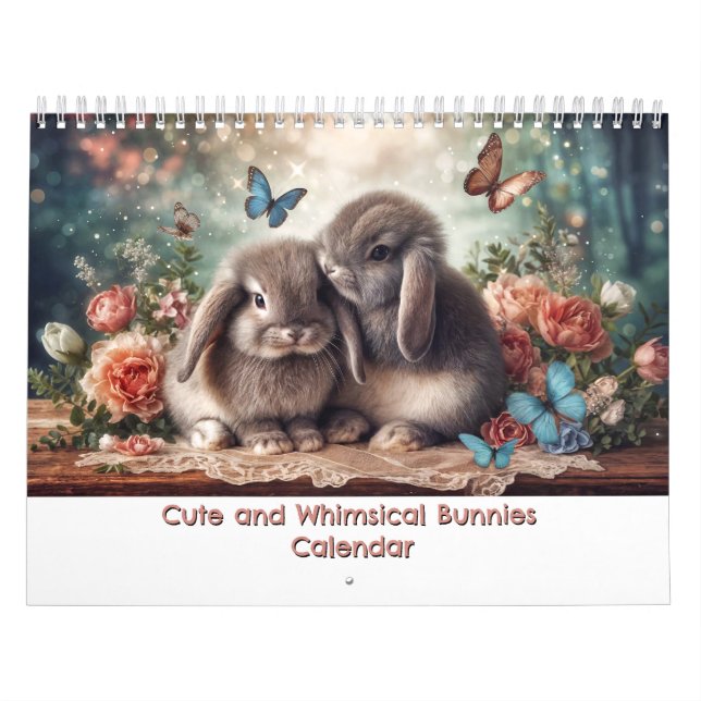 Calendário de Coelhinhos Fofos e Caprichosos (Capa)