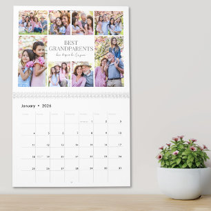 Calendário de Colagem de Fotos de Vovó e Vovô