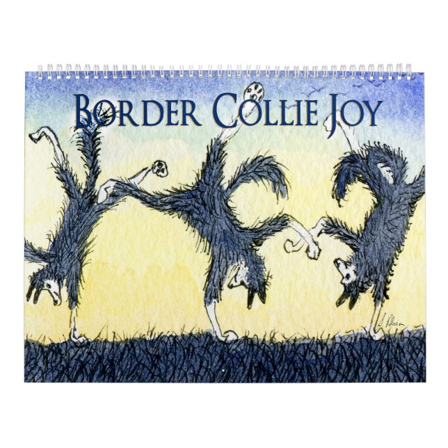 Calendário de Collie Joy de Borda, uma página/imag (Capa)