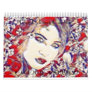 Calendário de Coloração em Escala de Cinza para Es