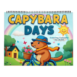 Calendário de Colorir Capivara