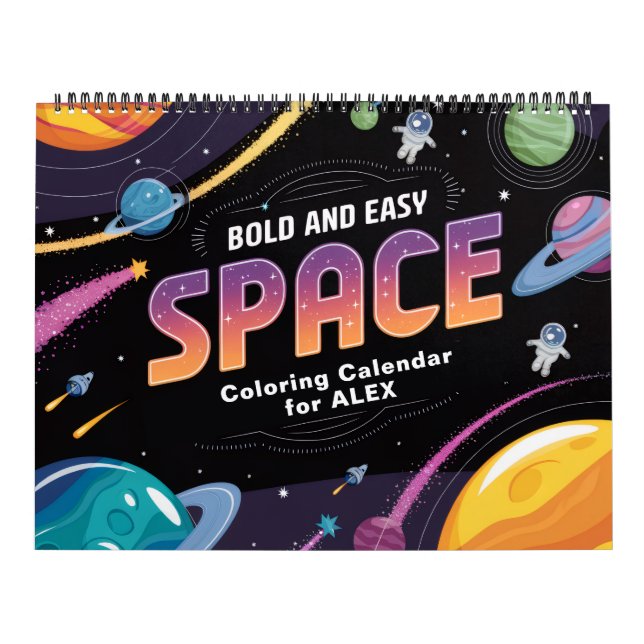 Calendário de Colorir Espaço Fácil (Capa)