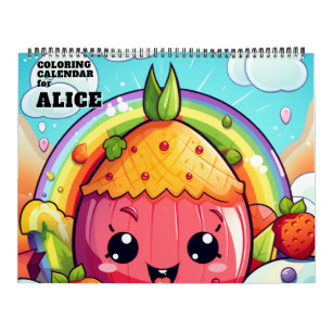 Calendário de Colorir Kawaii Fofo