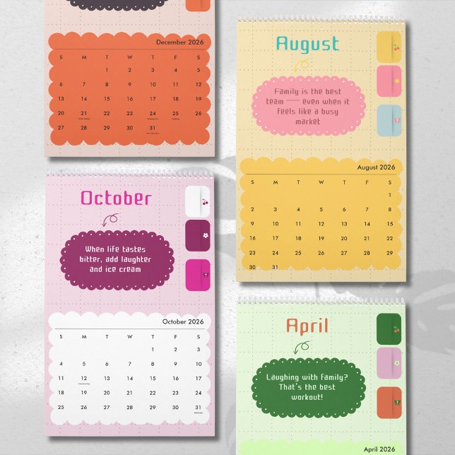 Calendário de Cores Vibrantes e Inspiração Alegre (Criador carregado)