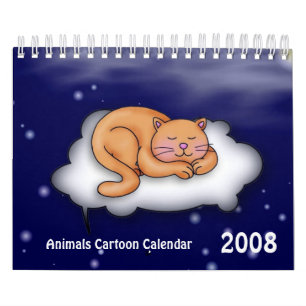 Calendário de Desenhos Animados de Animais 2008/20