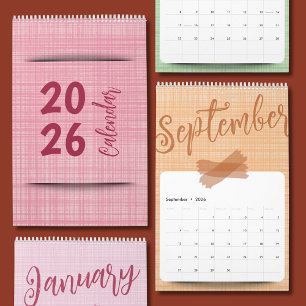 Calendário de Design Brilhante, Alegre e Adorável