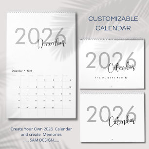 Calendário de Design de Luxo Simples