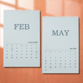 Calendário de Design de Luxo Simples