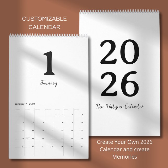 Calendário de Design Moderno Minimalista Limpo (Criador carregado)