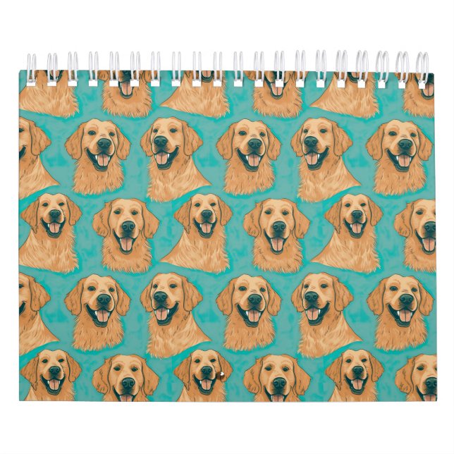Calendário de desktop do ouro Retriever (Capa)