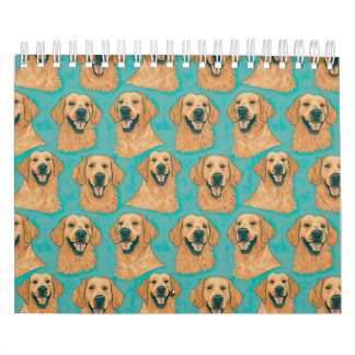 Calendário de desktop do ouro Retriever