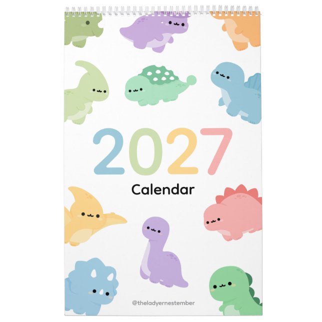 Calendário de Dinossauro de 2027 (Capa)