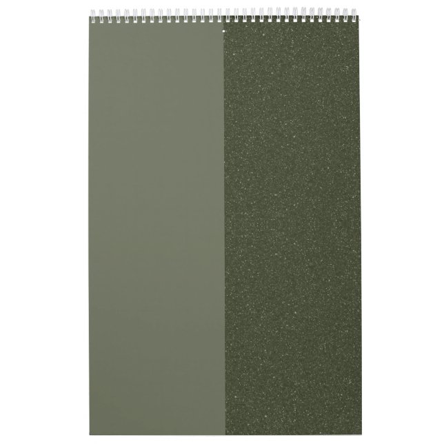 Calendário de Divisão Vertical Verde do Moss - Per (Capa)