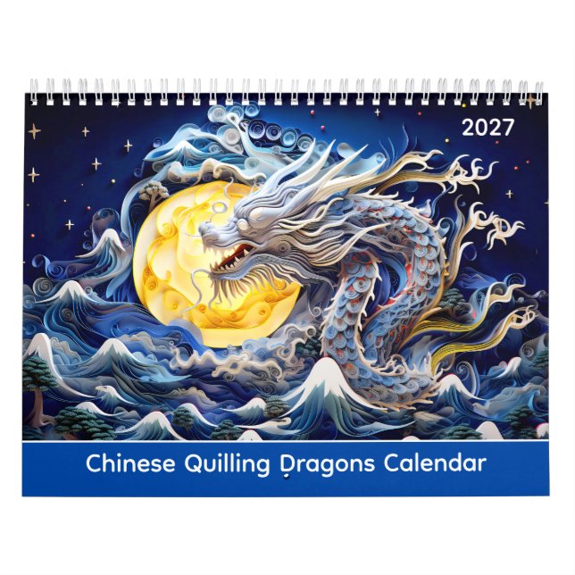 Calendário de Dragões de Quilling Chinês (Capa)