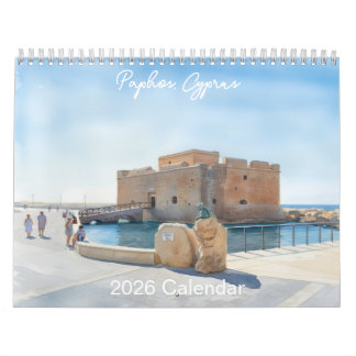 Calendário de estilo de aquarela de Paphos por Pap