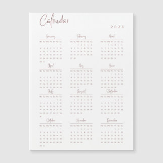 Calendário de Exibição de Ano de cheio 2023